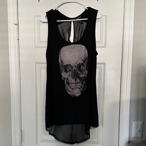 Torrid Black Skull Graphic Tank Top